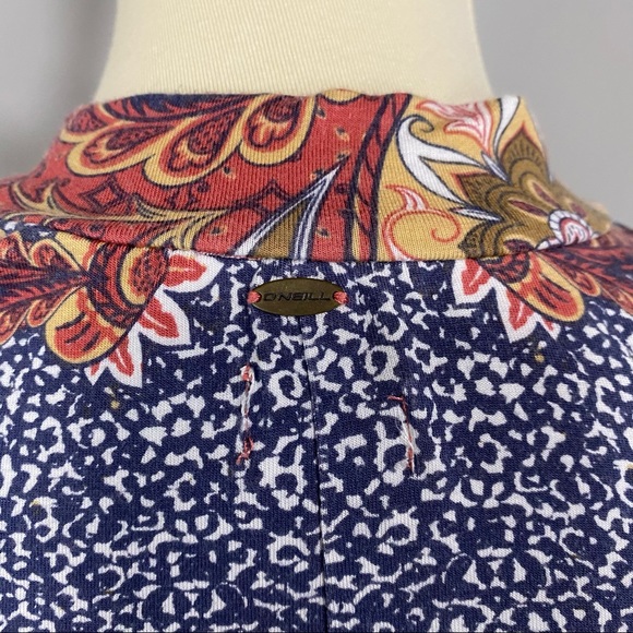 O'Neill Lucy Print Mock Neck Shift Mini Dress - Picture 7 of 11